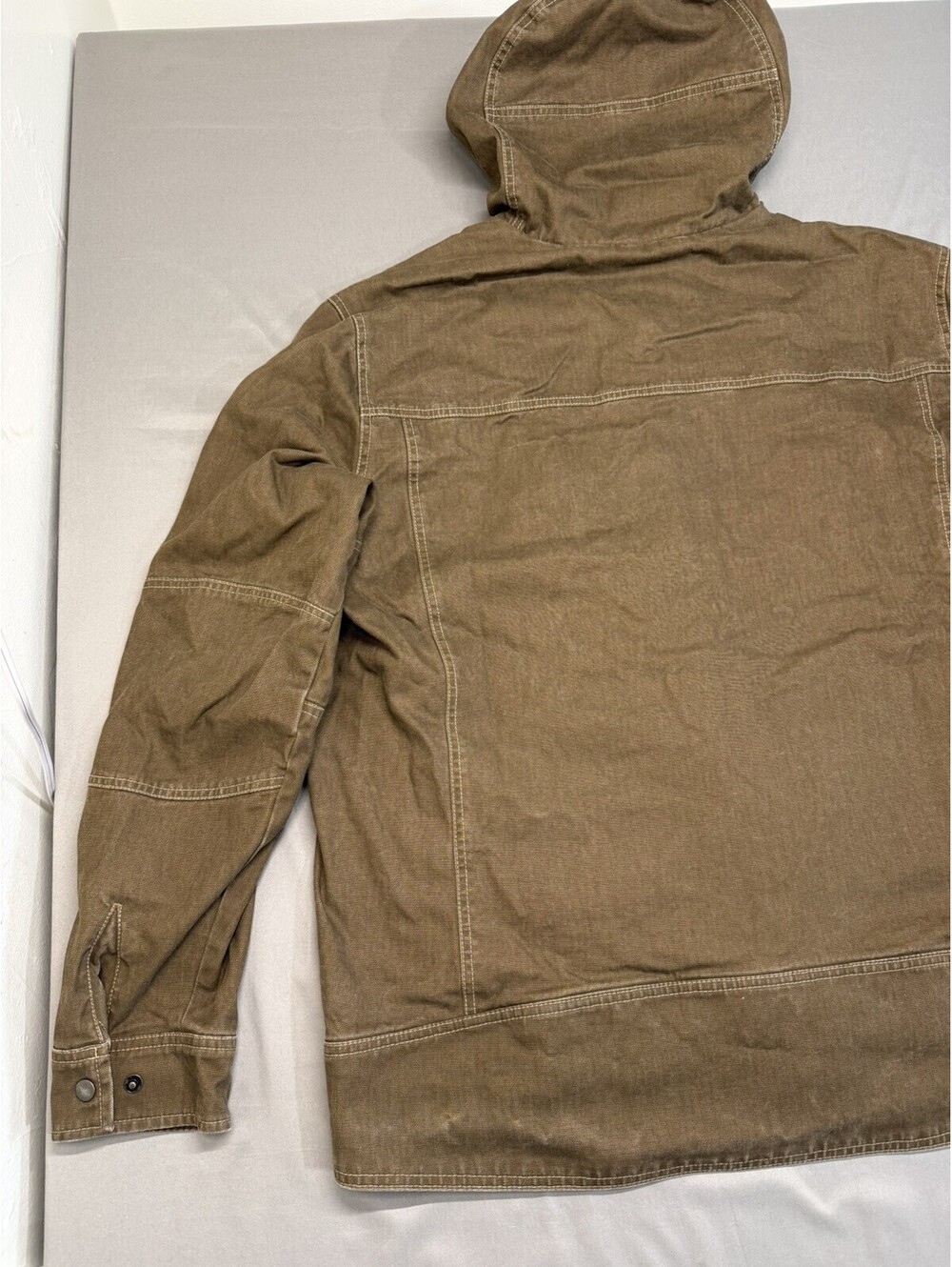 Kuhl The Law Fleece Lined Hoody Jacket Mens XL Brown Vintage Patina Dye Canvas - Picture 8 of 15